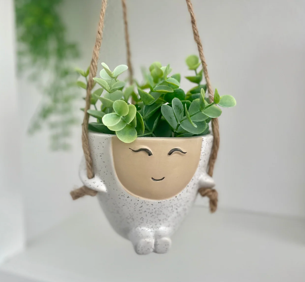Hanging Face Planter Pot