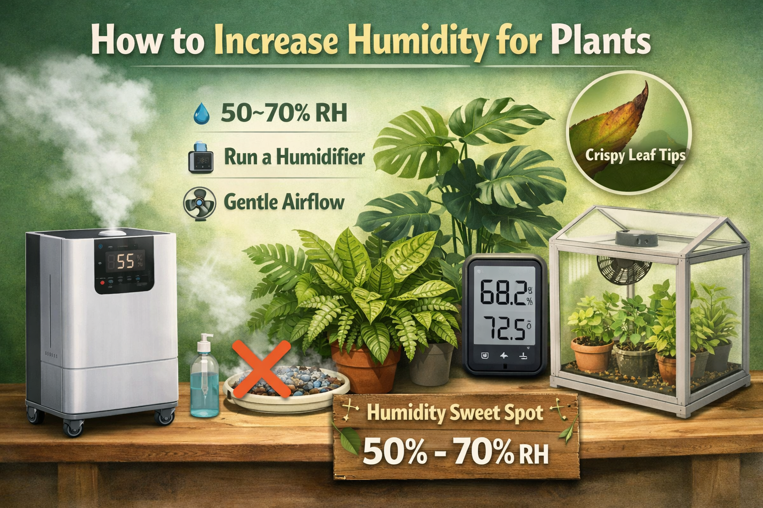 How to Increase Humidity for Plants: Easy, Lasting Fixes (50–70% RH ...