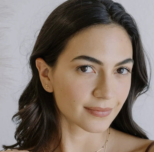 Snake Stud Earrings (Gold)