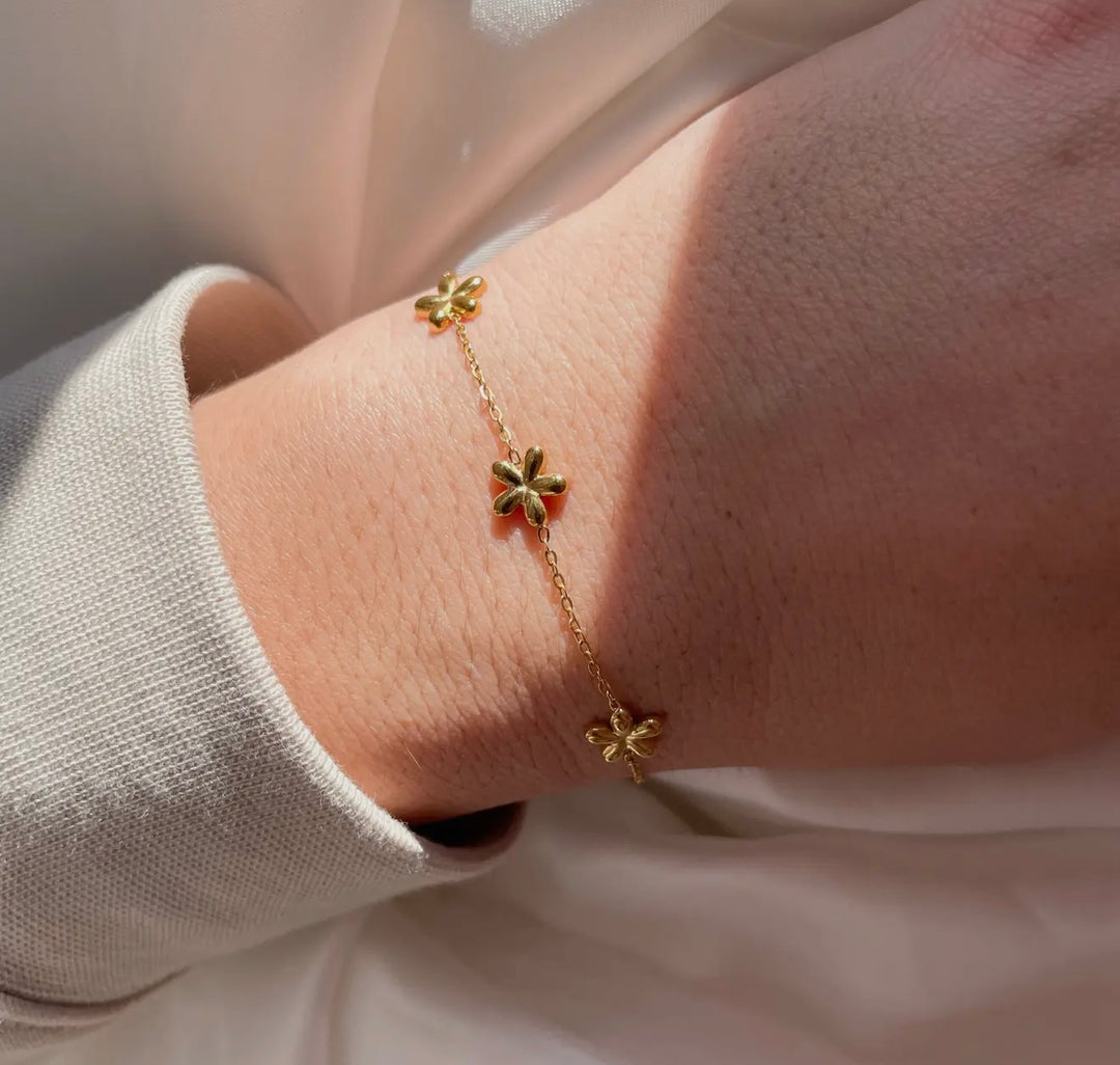 Gold Flower Bracelet for Sale at Plant Vault