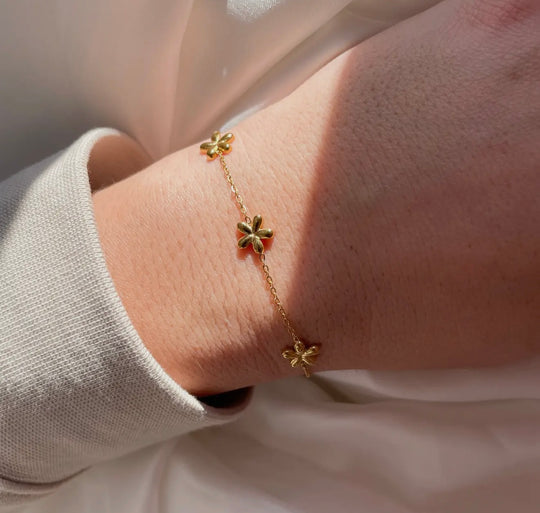 Gold Flower Bracelet for Sale at Plant Vault