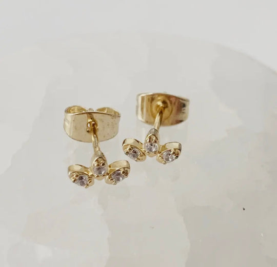 Crystal Lotus Studs (Gold)