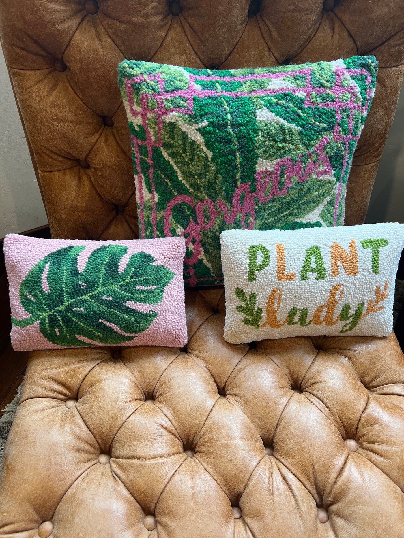 Soft 'Gorgeous' Tropical Plant Throw Pillow