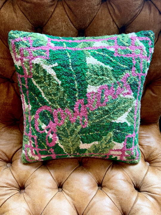 Soft 'Gorgeous' Tropical Plant Throw Pillow
