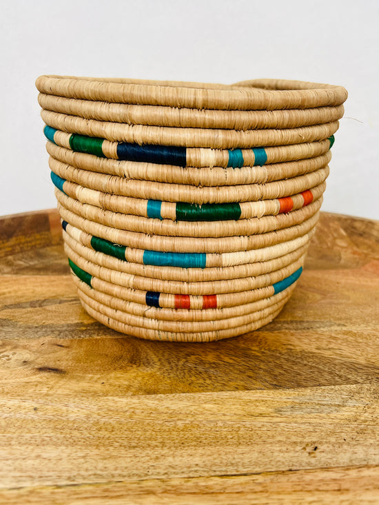 Handmade sweetgrass boho planter - great gift for any plant parent